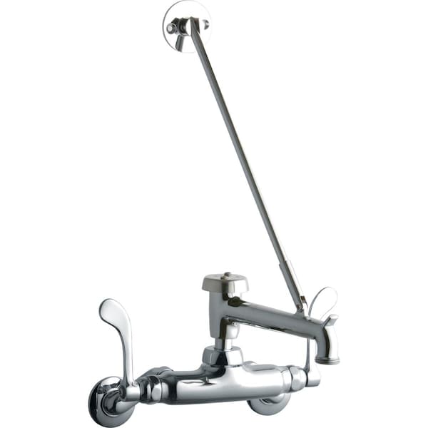Elkay Elkay 1Ho Wall Faucet 7" Bucket Hook Spout 4" Wsbld Hndl 2" Inlet Ch LK945BP07T4T - main